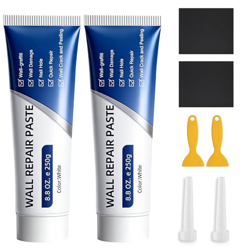 Efficient Drywall Patch Repair Kit with Scraper, 2026 New Quick Drying Wall Mending Agent White Spackle Wall Repair Paste Wall Repair Agent Tile Gap Fille for Holes & Cracks Nail Holes