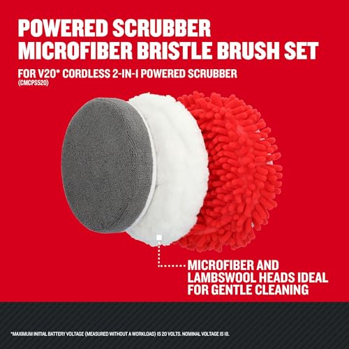 CRAFTSMAN Power Scrubber Microfiber Brush Set for V20 Cordless 2-in-1 Power Scrubber (CMCPSMFB) - style: Microfiber Brush Set