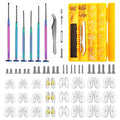 Eyeglass Nose Pads, 24 Pairs of Screw-in Glasses Nose Pads, Upgraded Magnetic Eyeglass Repair Kit with Precision Precision Screwdriver Set, Screws, Tweezer for Travel, Birthday Gift, Christmas - color: Yellow