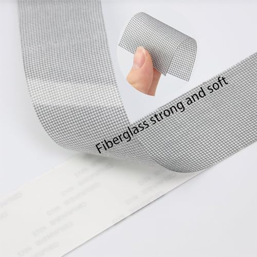 2026 New Strong Adhesive Screen Repair Tape, Screen Repair Kit Window Screen Repair Tape, Fiberglass Screen Tape Mesh Repair Suitable (5cm x 200cm) for mesh Doors and Windows Gray - color: Grey
