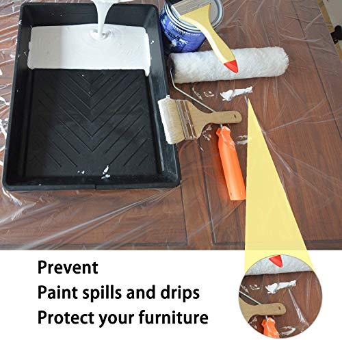 10 Piece Painter Plastic Drop Cloths Sheet,Waterproof Anti-dust Cover,9x12 Feet Disposable Tarp for Painting for Couch/Furniture Cover - size: 10 Sheets