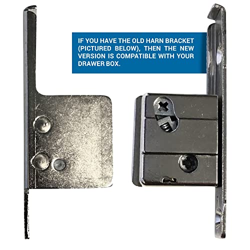 2 Pairs Rok Harn Impaz Drawer Box Slide Runner Front Fixing Brackets - style: 2 Pairs, Left/Right