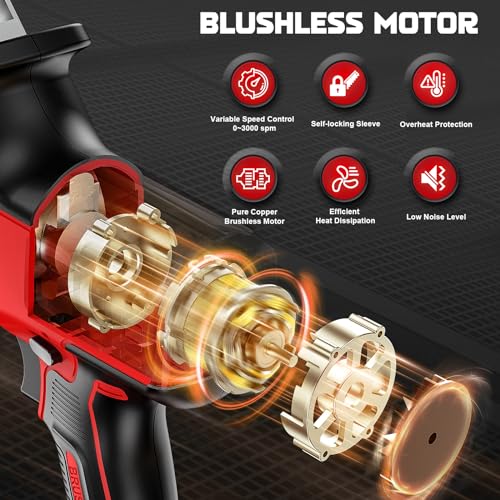 Cerycose Cordless Brushless Reciprocating Saw, Compatible with Milwaukee 18V Batteries, Tool-Free Blade Change, Includes 4 Saw Blades for Wood, Metal & PVC Cutting (Tool Only) - style: One-handed for milwaukee battery