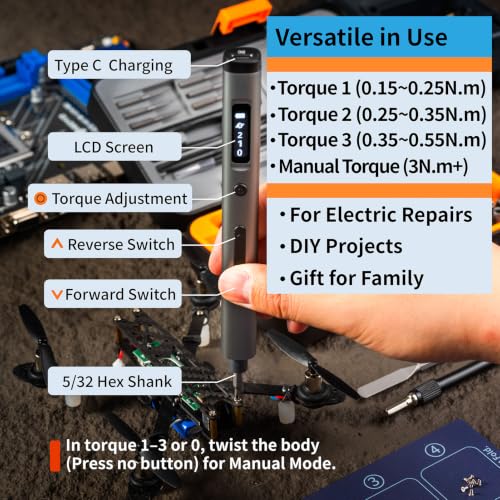 Precision Electric Screwdriver Set, Mini Screwdriver Tool Kit, 168pcs, for Electronics, PC, Laptops, Game consoles, Phones, RC Model, Gadget Repair.