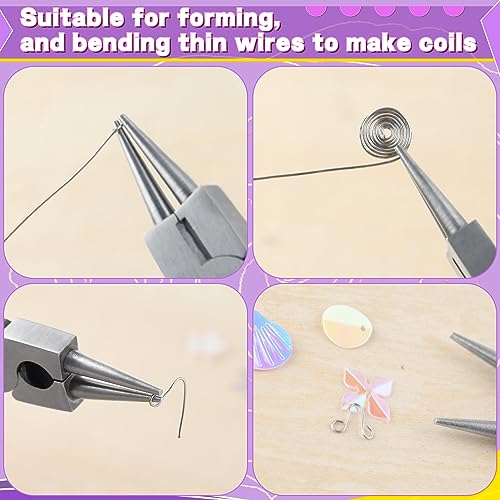 SPEEDWOX Mini Round Nose Pliers With Cutter - Wire Looping and Bending Tool for Jewelry Making - Small Micro Pliers With Looper - style: Round Nose Pliers with Cutter