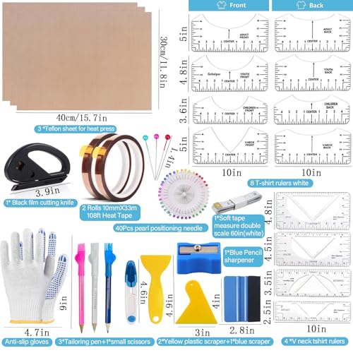 QUKLOGEN Sublimation Shirts Tool Kits - color: White