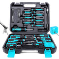 Magnetic Screwdrivers Set with Case, Amartisan 43-piece Includs Slotted, Phillips, Hex, Pozidriv,Torx and Precision Screwdriver Set, Magnetizer Demagnetizer Tools, Tools for Men (Blue)) - style: 43-piece Screwdrivers Set (Blue)
