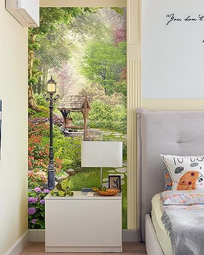 FLFK Door Decal Sticker - Scenic,Peel and Stick Mural,Combined Size 36"x80",Split into 2 Pieces - color: Mt4782, size: 36"x80"