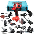 NEWONE 12-Tools Set Power Tool Combo Kits Compatible with Milwau-kee 18V Battery,Cordless Tool Set,2 Batteries and Charger (12-Tools Set Red) - color: 12-tools Set Red