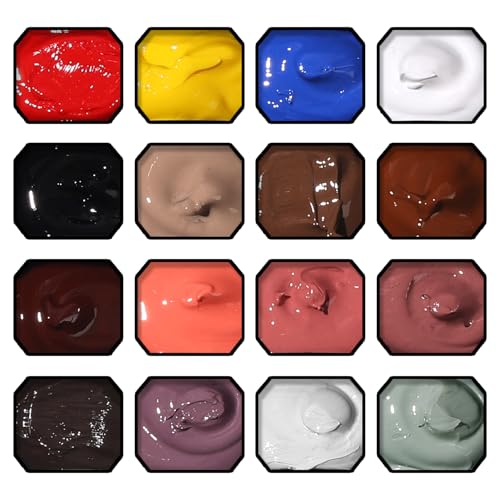 Ombre Gel Polish Palette,16Colors Pat Gel Paint Nail Art Kit Sponge Patting - color: 16 Colors C