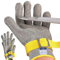 Dowellife ANSI A9 Cut Resistant Glove Food Grade, Stainless Steel Mesh Metal Knife Cutting Glove for Butcher Oyster Shucking Kitchen Mandoline Chef Slicing Fish Fillet(X-Large-3 Pcs) - size: X-Large (Pack of 3)