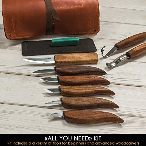 BeaverCraft Deluxe Wood Carving Kit S18X - Chisels Set, Wood Carving Tools SC05
