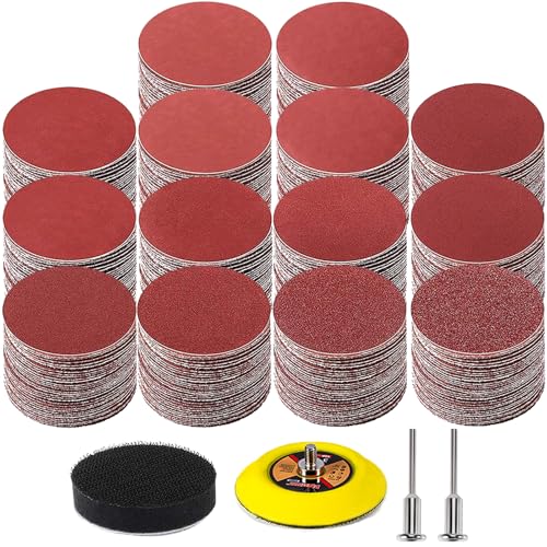 320PCS 3 Inch Sanding Discs, MAPRIAL Headlight Restoration Kit 40-2000 Grit Assortment Hook and Loop Sandpaper with 1/8”Shank Backer Plate, Sanding Pad for Drill Tools Attachment, Woodworking, Metal - size: 3 inch - 40-2000 grit