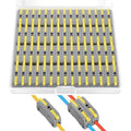 XHF 60 Pcs Yellow Conductor Compact Connectors Lever Nuts, Electrical Wire Terminals for Any Circuit Inline Splices 28-12 AWG (SPL-1) - color: Yellow