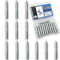 12 Pack 1/4-20 x 1-1/2 Inch Silver Hanger Bolts 1/4-20" Double Headed Bolts 1/4 Wood Dowel Screw Self-Tapping Screw Hanger Bolts for Furniture Screws Double Screw Threaded Rods Bolt 37mm length - size: Silvery 1/4-20"x1-1/2"-12PCS