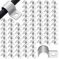 Yaocom 100 Pcs Silver Cable Screw Clips 3/8 Inch, Zinc Steel Wire Clamps - color: Silver, size: 3/8 inch