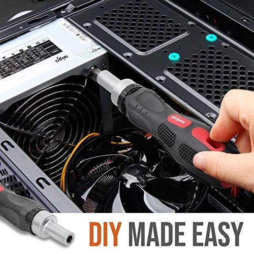 Hi-Spec 101pc Multi Bits Screwdriver & Ratcheting Handle Tool Set Kit. Complete 1/4” Hex Screwdriving with Tamper Proof Security Driver Bits - size: 101pc
