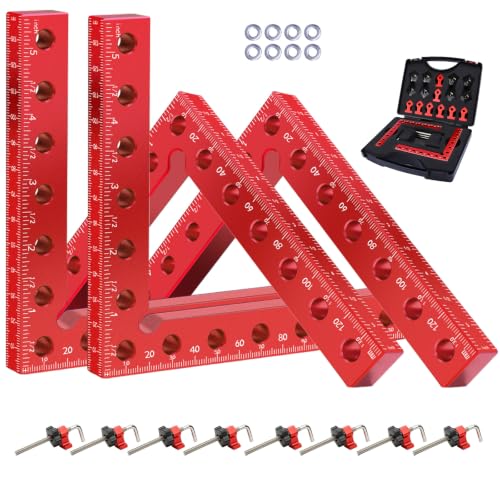 4PCS 90° Corner Clamps for Woodworking, Aluminum Right Angle Set - size: 4pcs