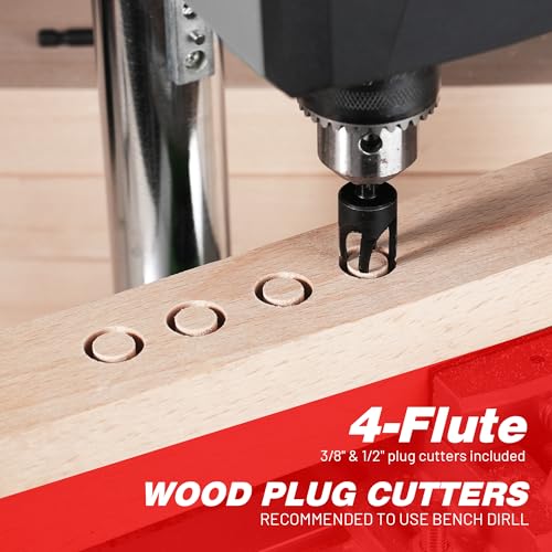 EZARC Countersink Drill Bit Set, 22PCS Two-Flute Bits with Plug Cutters
