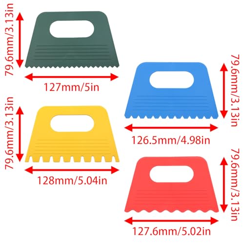 7 Piece Plastic Paint Scraper Tool Set for Texture Art