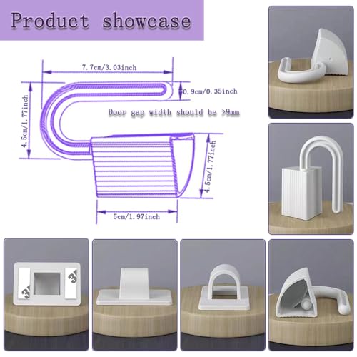 4 Set Door Hinge Guard for Baby's Fingers, Safe Finger Protector for Door Stay Open, Baby Proofing Catch Door Stopper, Anti-Pinch Door Locks Guard for Children Kids (White)
