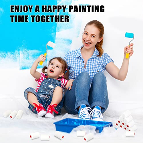 40 Pcs 2 Inch Foam Paint Roller, Small Paint Rollers, Sponge Roller Refills
