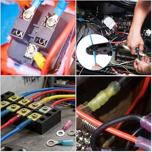 ZQZ 128Pcs Heat Shrink Marine Wire Connectors Assortment Kit, Waterproof - size: Heat Shrink