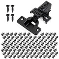 Mousike 100 Pack (50 Pair) Soft Close Cabinet Hinges, 1/2 Overlay Soft Close Hinges for Kitchen Cabinet, Stainless Steel, Built-in Damper, 100 Degree Opening Angle, 6 Way Adjustment - color: Black, size: 100 Pack