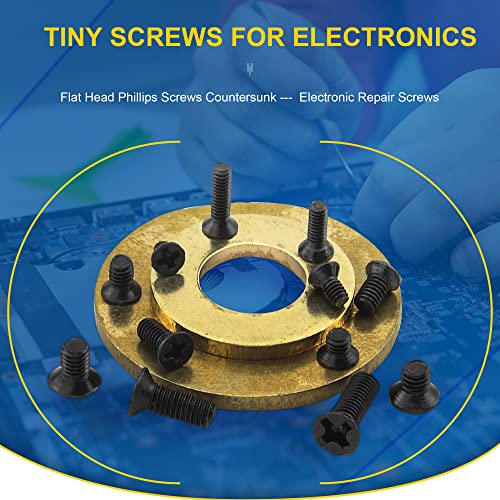 NINDEJIN Laptop Computer Screw Kit, M2 M2.5 M3 Countersunk Flat Head Phillips Mini Screws Set, Replacement Part Electronic Repair Accessories - style: Flat Head 2