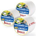 3 Rolls Vapor Barrier Tape,4" x 180 ft,Waterproof Seam Tape for Insulation - size: 3 Rolls