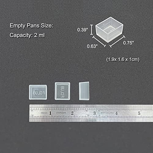 FCLUB 150PCS Transparent Watercolor Half Pans, Empty Paint Pans - style: 150Pcs Transparent Half Pans