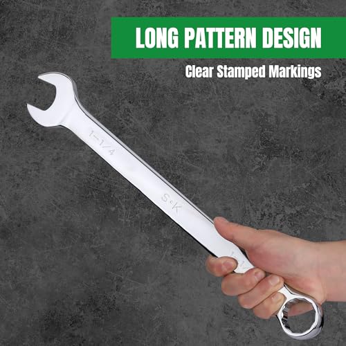 SK Long Pattern Combination Wrench Set, SAE 15/16" to 1-1/4", 5-Piece