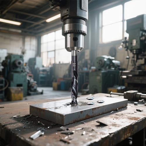 9/16 Drill Bit for Metal and Hardened Steel, M35 Cobalt 1/2 Inch Reduced Shank Industrial Grade Heavy Duty Drill Bit, with Index Storage Case - size: 9/16 in