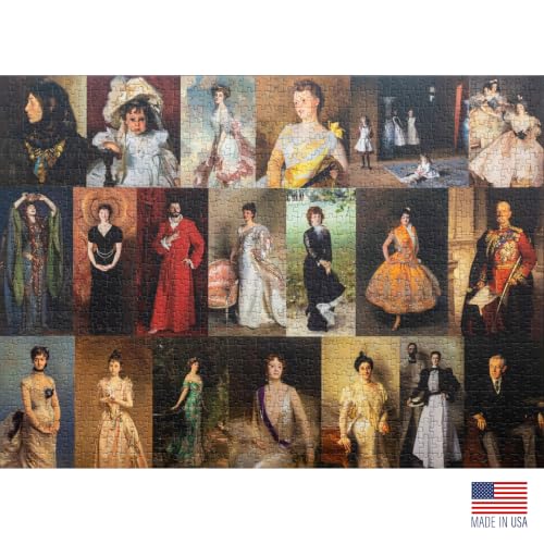 The Portraiture of John Singer Sargent Puzzle, Premium 1000 Piece Jigsaw Puzzle for Adults, Glare-Free, Soft-Touch Puzzles, Made in USA, 26.6" x 19.25" - color: The Portraiture of John Singer Sargent Puzzle