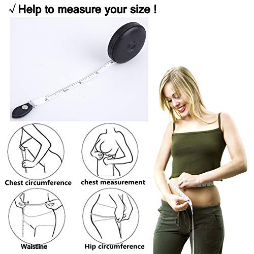 Sewing Tape Measure, Medical Body Cloth Tailor Craft Dieting Measuring Tape, 60 Inch/1.5M Dual Sided Retractable Ruler with Push Button Round(1 Pack, Black) - color: Black 1 pack