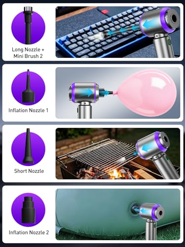 Vacuum/Air Duster Super Power Mini Car Vacuum Cleaner 4-in-1 air Blower Gun