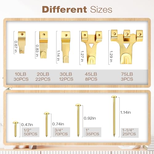 Picture Hanging Kit, 322Pcs All-in-One Picture Hanging Hardware