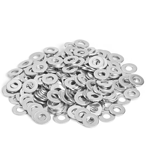100 Pcs 1/4-Inch Flat Washers 304 Stainless Steel for Screws