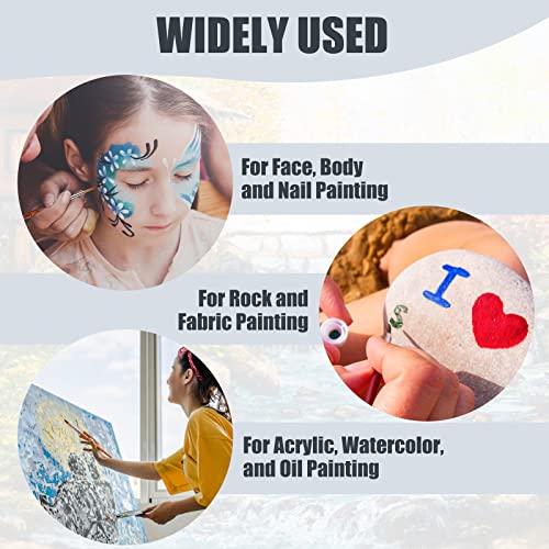 25Pcs FENORKEY Paint Brushes for Acrylic, Watercolor & Gouache Painting
