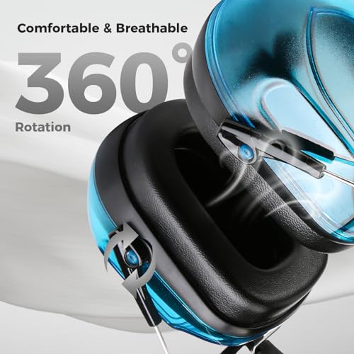 ProCase Hearing Protection Ear Muffs SNR 33dB, Noise Cancelling Headphones - color: 1 - Crystalblue