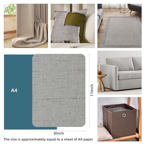 WILDREEDS 2 Pcs 8 x11 Inch Linen Repair Patches, Self-Adhesive Fabric Patch for Sofas, Couch, Furniture,Tote Bags, Car Seats (2.0 Grey) - color: 2.0 Grey