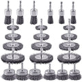 Rocaris 24 PCS Wire Wheel Brush Set for Drill with 1/4-Inch Hex Shank
