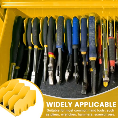 Pliers Organizer 2‑Pack, Expandable 20‑Slot Tool Rack - color: yellow