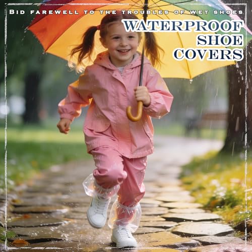20 Pcs Individually Packaged Kids Waterproof Shoe Covers, Disposable Clear Kids Shoe Ponchos, Anti-Slip Plastic Kids Rain Shoe Covers, Perfect for Kids, Small Feet & Disney Trips (Kids, 20Pcs) - size: Kids S 20Pcs
