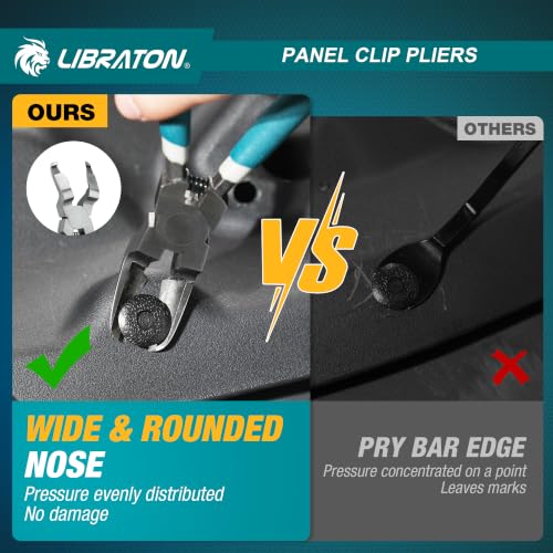 Libraton Panel Clip Pliers, Diagonal Cutting Pliers, Clip Removal Tool