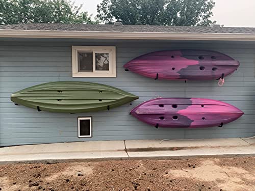 Garage Storage Kayak Hooks, 15.5 Inch Heavy Duty Storage Hanger, Wall Mounted Rack for Hanging Canoe Paddleboard, Surfboard, Snowboard, Ladders, Bikes, 15.5Inches x 10.8Inches - size: 15.5in-4 Pack