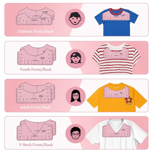 QUKLOGEN Sublimation Shirts Tool Kits with Portable mat for Ironing - color: Pink B