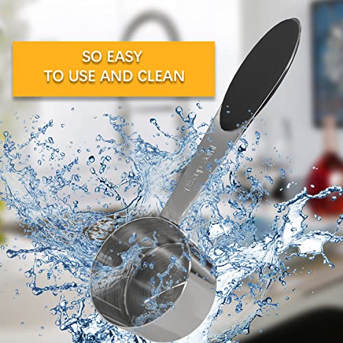 2PCS 1/8cup(30ml) Measuring Cup, Stainless Steel Measure Scoop - size: 1/8cup
