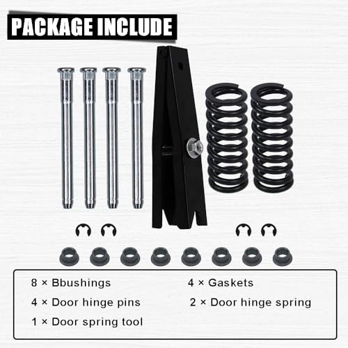 RULLINE Complete Door Hinge Repair Kit Compatible with Chevy GMC C/K - size: For 88-02 Chevy 19pcs