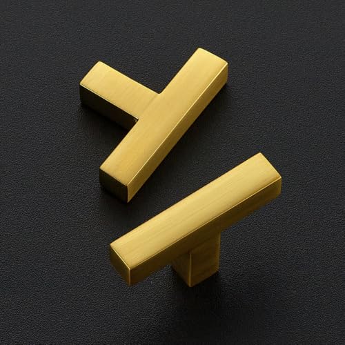 Ravinte Gold Cabinet Handles Solid Cabinet Pulls, Single Hole, 10 Pack - color: Gold, size: Single Hole